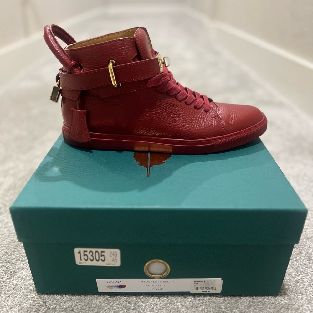 Buscemi tennis shoes, red, size 10 (43) in good condition